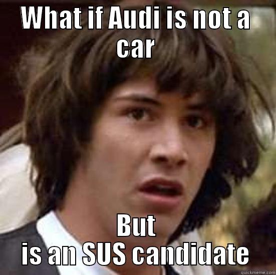 WHAT IF AUDI IS NOT A CAR BUT IS AN SUS CANDIDATE conspiracy keanu