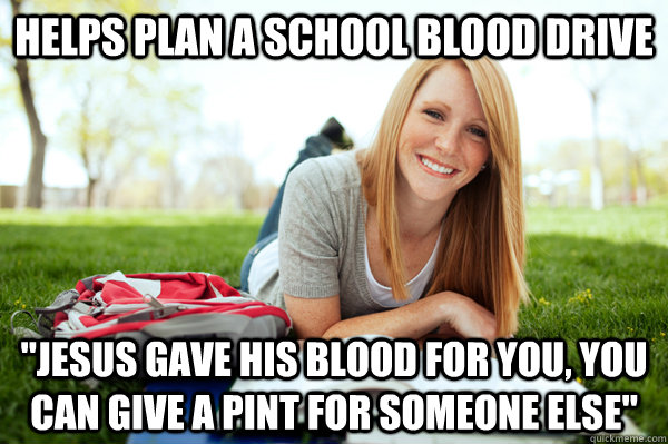 Helps plan A school Blood Drive 