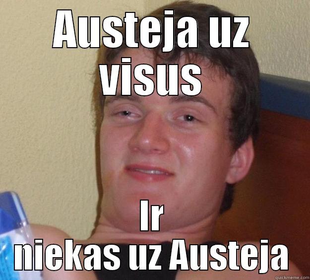 AUSTEJA UZ VISUS IR NIEKAS UZ AUSTEJA 10 Guy