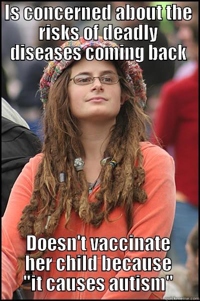 Anti-Vaccine Girl - IS CONCERNED ABOUT THE RISKS OF DEADLY DISEASES COMING BACK DOESN'T VACCINATE HER CHILD BECAUSE 