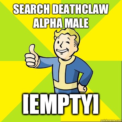 Search Deathclaw alpha male [empty]  Fallout new vegas