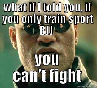 Mixed Martial Arts - WHAT IF I TOLD YOU, IF YOU ONLY TRAIN SPORT BJJ  YOU CAN'T FIGHT Matrix Morpheus