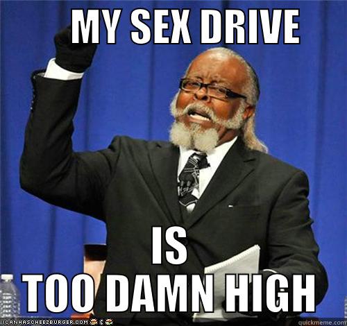 SEX DRIVE TOO DAMN HIGH -          MY SEX DRIVE       IS TOO DAMN HIGH Misc
