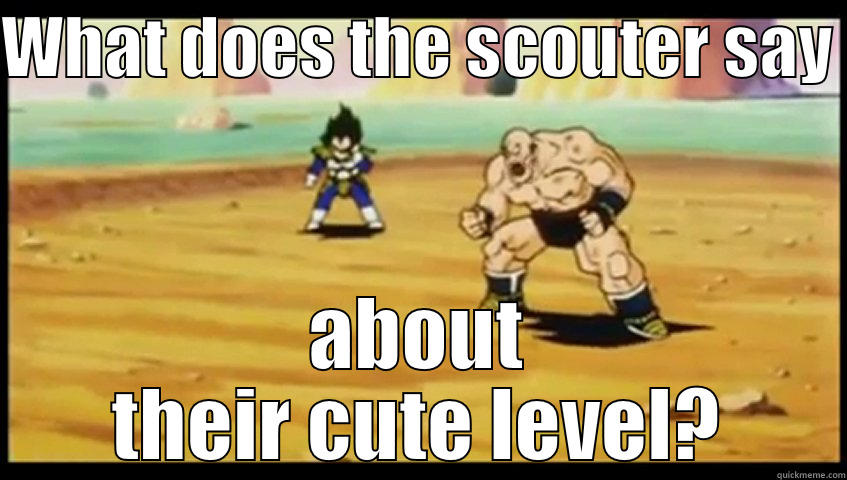 Nappa Scouter - WHAT DOES THE SCOUTER SAY  ABOUT THEIR CUTE LEVEL? Misc