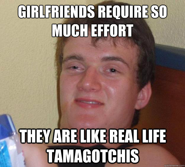 Girlfriends require so much effort they are like real life tamagotchis  10 Guy