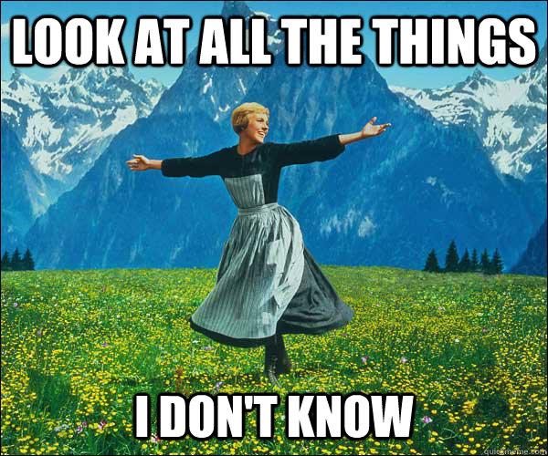 look at all the things I don't know - look at all the things I don't know  Sound of Music