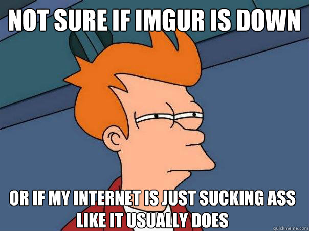 Not sure if imgur is down or if my internet is just sucking ass like it usually does  Futurama Fry