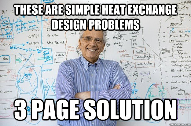 these are simple heat exchange design problems 3 page solution  Engineering Professor