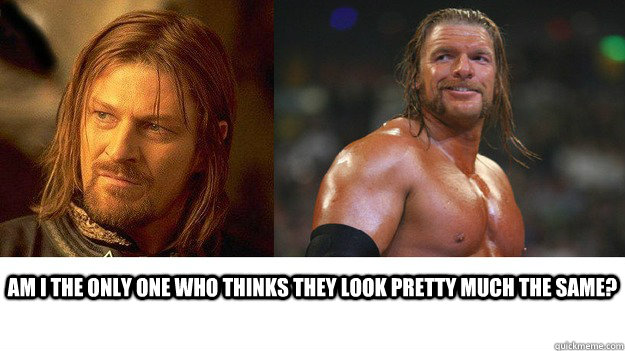 Am I the only one who thinks they look pretty much the same? - Am I the only one who thinks they look pretty much the same?  Sean Bean vs HHH