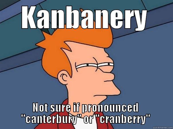 website confusion - KANBANERY NOT SURE IF PRONOUNCED 