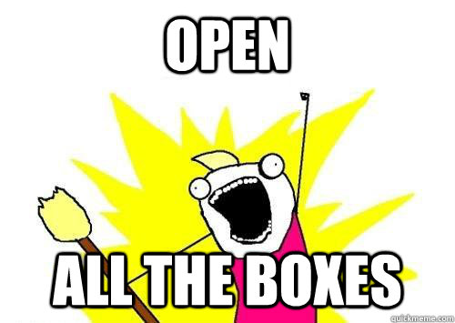 OPEN ALL THE BOXES - OPEN ALL THE BOXES  x all the y