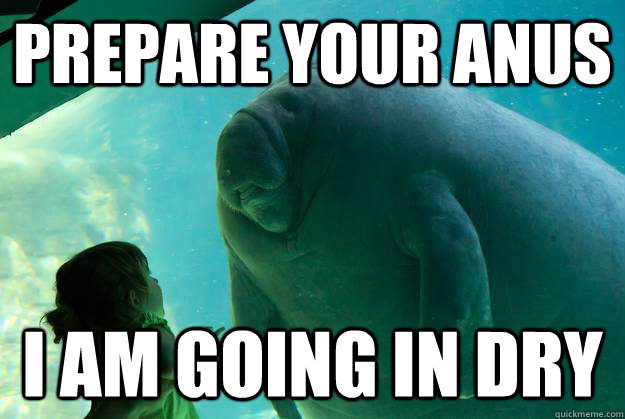 PREPARE your anus I am going in dry - PREPARE your anus I am going in dry  Overlord Manatee