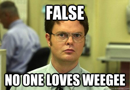 FALSE No one loves Weegee - FALSE No one loves Weegee  Dwight Schrute Knows Best