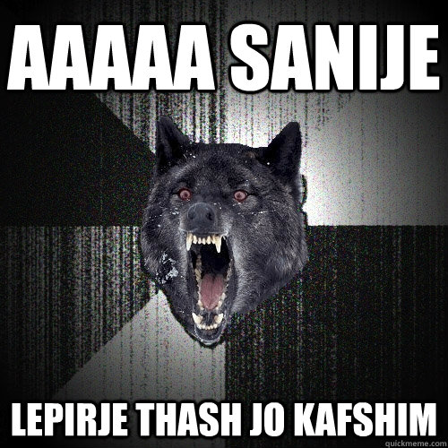 aaaaa sanije lepirje thash jo kafshim - aaaaa sanije lepirje thash jo kafshim  Insanity Wolf