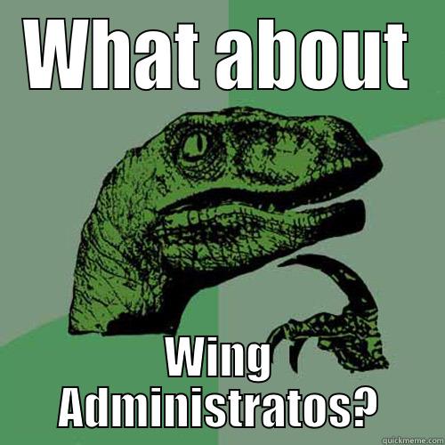 WHAT ABOUT WING ADMINISTRATORS? Philosoraptor