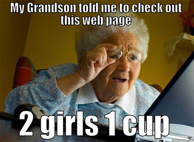 MY GRANDSON TOLD ME TO CHECK OUT THIS WEB PAGE 2 GIRLS 1 CUP Grandma finds the Internet