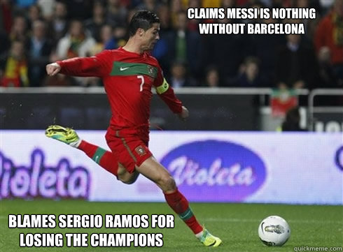 Claims Messi is nothing without Barcelona Blames Sergio Ramos for losing the champions  