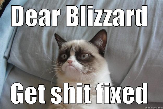 DEAR BLIZZARD GET SHIT FIXED Grumpy Cat