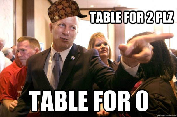 Table for 2 plz table for 0  