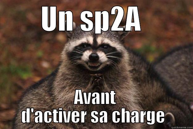 UN SP2A  AVANT D'ACTIVER SA CHARGE  Evil Plotting Raccoon