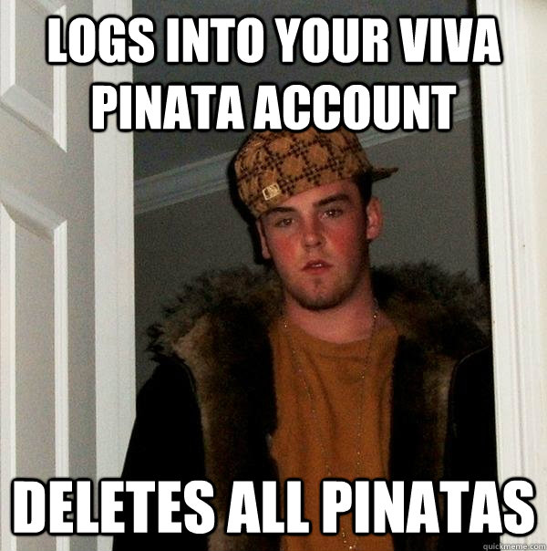 Logs into your Viva Pinata account Deletes all pinatas - Logs into your Viva Pinata account Deletes all pinatas  Scumbag Steve