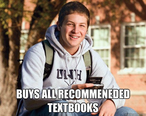  buys all recommeneded textbooks  