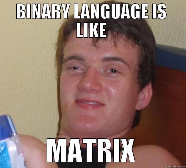 BINARY LANGUAGE IS LIKE MATRIX 10 Guy