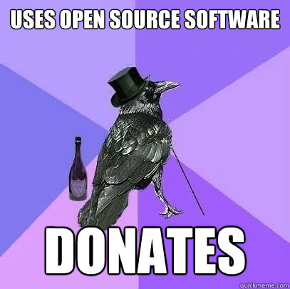 Uses Open source software Donates - Uses Open source software Donates  Rich Raven