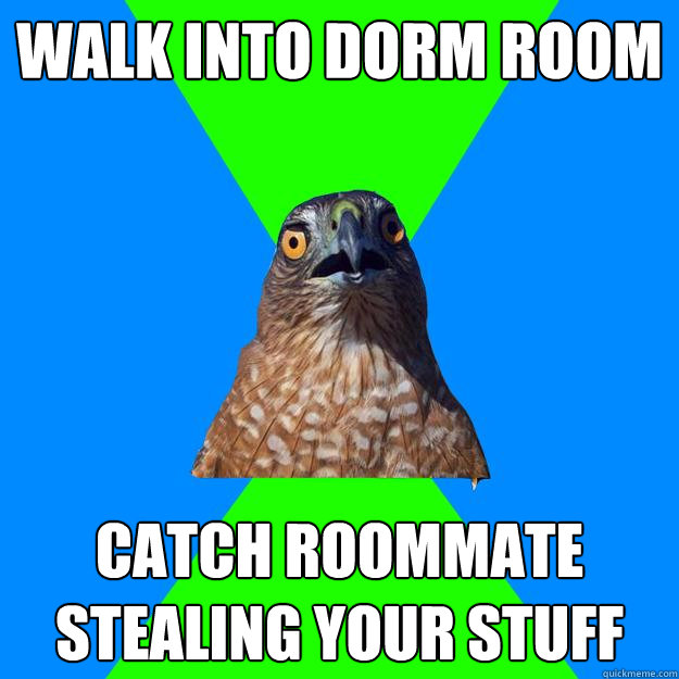 walk into dorm room catch roommate stealing your stuff - walk into dorm room catch roommate stealing your stuff  Hawkward