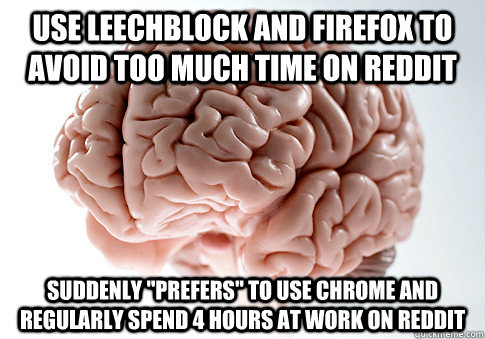 Use leechblock and firefox to avoid too much time on Reddit Suddenly 