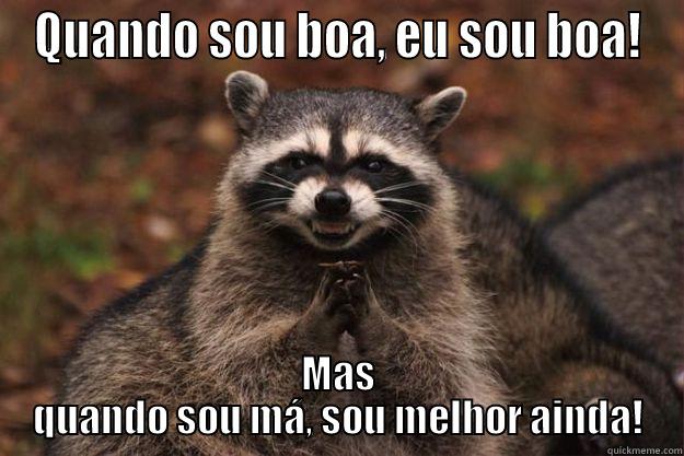 QUANDO SOU BOA, EU SOU BOA! MAS QUANDO SOU MÁ, SOU MELHOR AINDA! Evil Plotting Raccoon