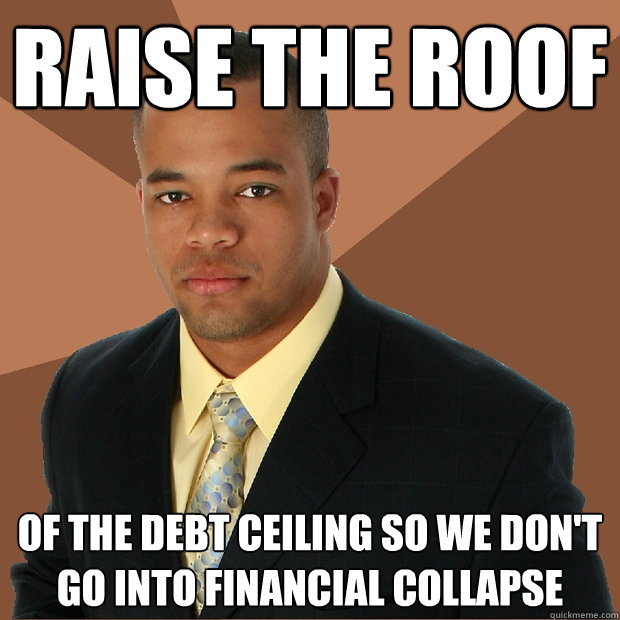 Raise the roof of the debt ceiling so we don't go into financial collapse  Successful Black Man