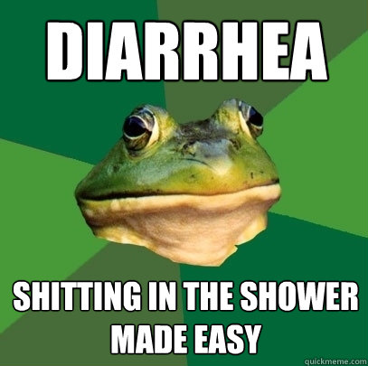 DIARRHEA Shitting in the shower made easy - DIARRHEA Shitting in the shower made easy  Foul Bachelor Frog