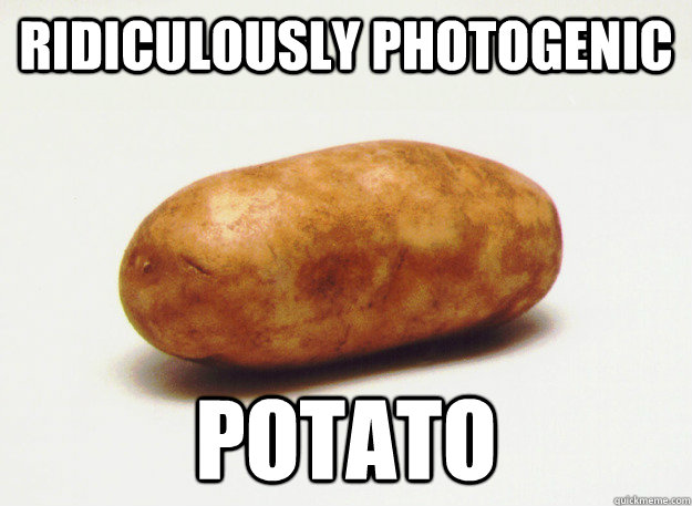 ridiculously photogenic potato  Ridiculously photogenic potato