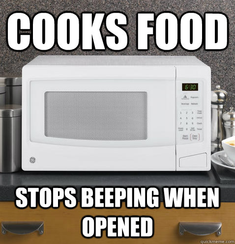 COOKS FOOD STOPS BEEping when opened - COOKS FOOD STOPS BEEping when opened  good guy microwave