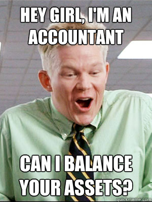 Hey girl, i'm an accountant can i balance your assets? - Hey girl, i'm an accountant can i balance your assets?  Lame Innuendo Guy