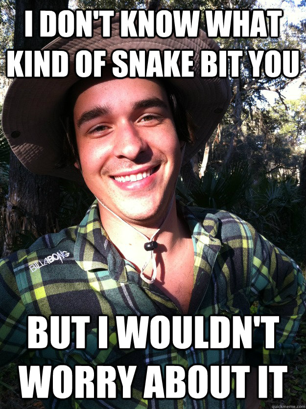 I don't know what kind of snake bit you But I wouldn't worry about it  Wilderness Bryan