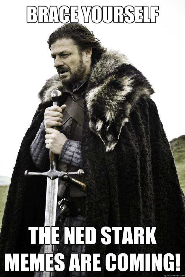 Brace yourself  The Ned Stark MeMes Are Coming!  Winter is coming