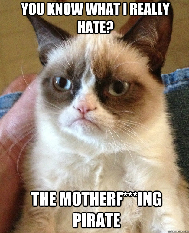 You know what I really hate? The Motherf***ing Pirate  Grumpy Cat