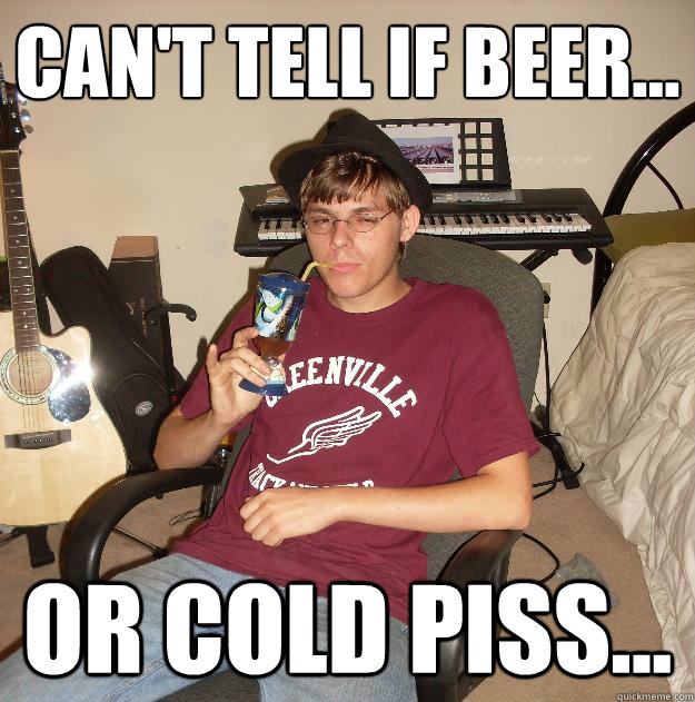 Can't tell if beer... Or cold piss...  