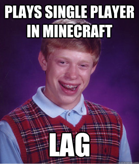 Plays single player in minecraft lag - Plays single player in minecraft lag  Bad Luck Brian