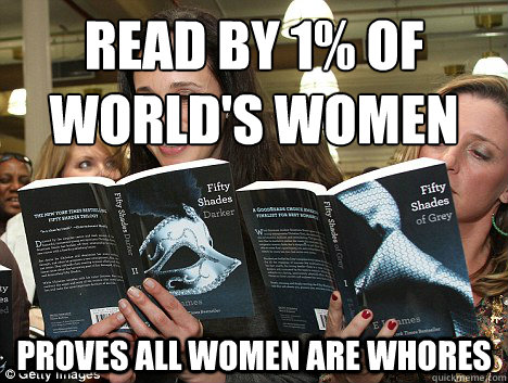 Read by 1% of world's women  Proves all women are whores  Perverted White Woman