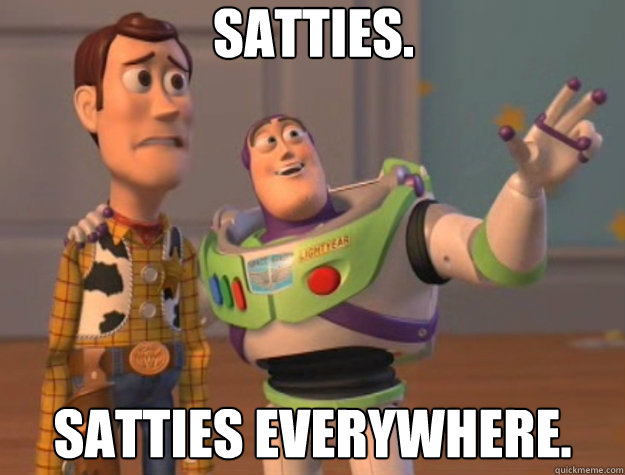 Satties. Satties everywhere.  Toy Story