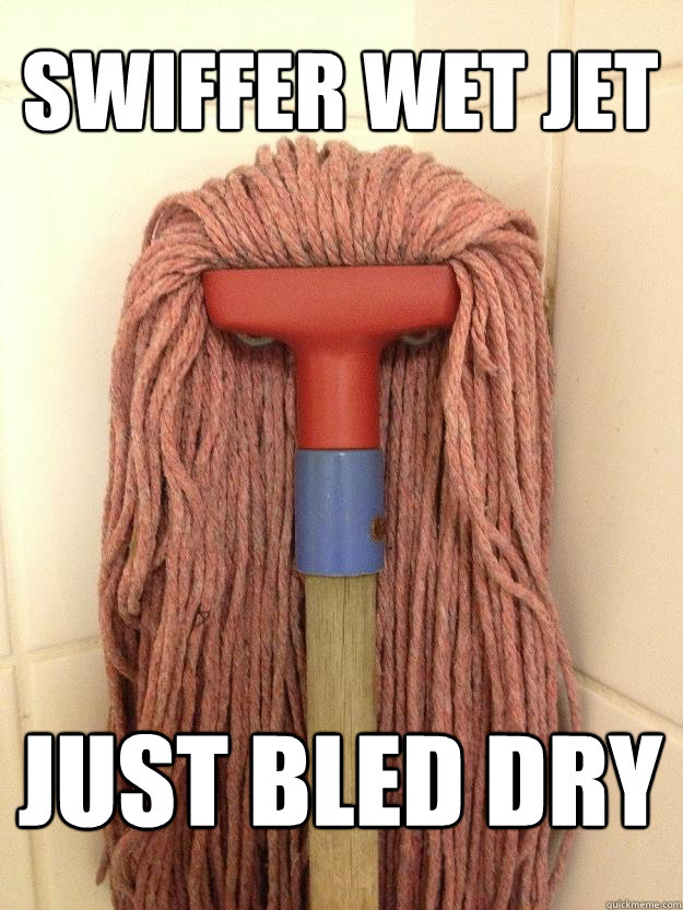 Swiffer wet jet just bled dry  Insanity Mop