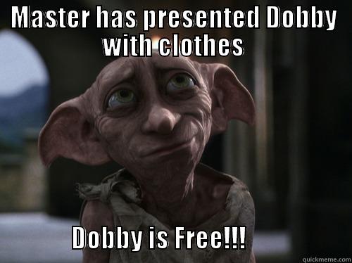 MASTER HAS PRESENTED DOBBY WITH CLOTHES                   DOBBY IS FREE!!!                     Misc