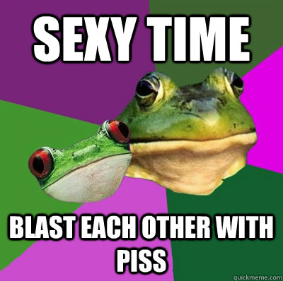 sexy time blast each other with piss - sexy time blast each other with piss  Foul Frog Couple