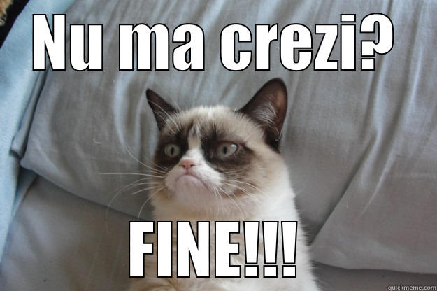 NU MA CREZI? FINE!!! Grumpy Cat