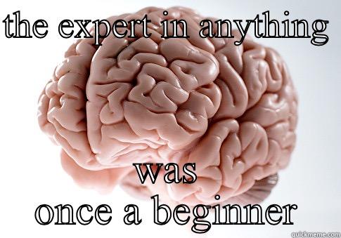 THE EXPERT IN ANYTHING  WAS ONCE A BEGINNER Scumbag Brain