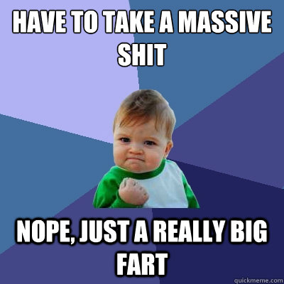 have to take a massive shit Nope, just a really big fart  Success Kid