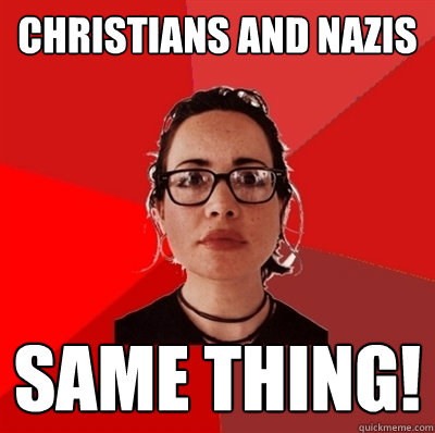 Christians and Nazis  Same Thing!  Liberal Douche Garofalo